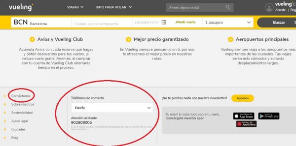 Teléfono Vueling